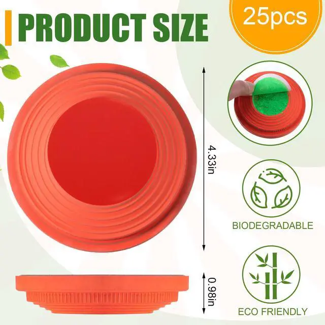 Alt view image 2 of 6 - Biodegradable Clay Pigeons, 25/50/100/150/200 Pack Standard 110mm Clay Targets Refill, Skeet Targets Disks High-Visibility Target for Skeet & Trap Shooting