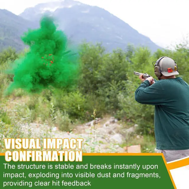 Alt view image 3 of 6 - Biodegradable Clay Pigeons, 25/50/100/150/200 Pack Standard 110mm Clay Targets Refill, Skeet Targets Disks High-Visibility Target for Skeet & Trap Shooting