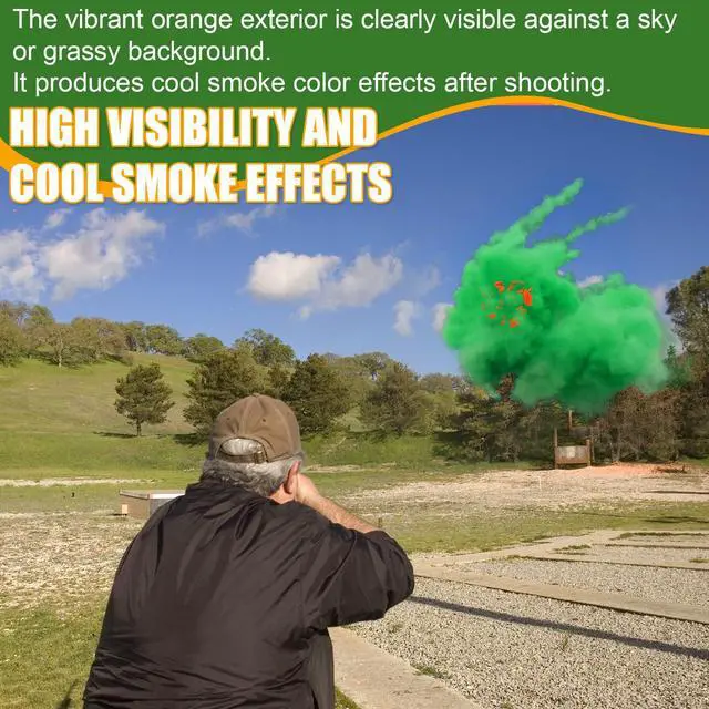 Alt view image 4 of 6 - Biodegradable Clay Pigeons, 25/50/100/150/200 Pack Standard 110mm Clay Targets Refill, Skeet Targets Disks High-Visibility Target for Skeet & Trap Shooting