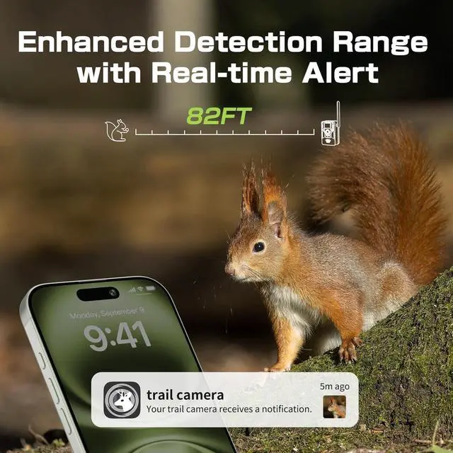 Alt view image 6 of 7 - 4G LTE Cellular Trail Camera, Unlimited Data Plan AI Animal Detection with 2K Live Video Game Camera, No WiFi Needed, IP66 Water-Resistant Trail cam Night Vision & Motion-Activated