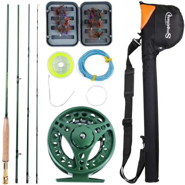 Main image of Saltwater Freshwater Fly Fishing Rod with Reel Combo Kit