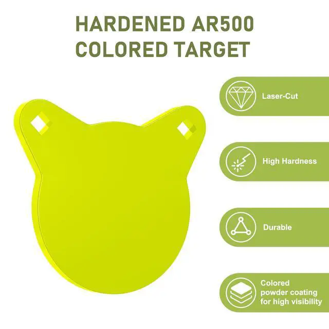 Alt view image 6 of 7 - AR500 Steel Targets for Shooting, 1/2'' Thick Silhouette Gong Combo Metal Targets for Shooting Laser Cut Steel