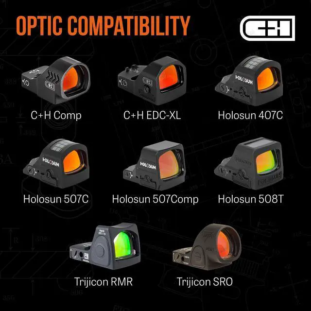 Alt view image 3 of 7 - Red Dot Mounting Plate Compatible with Walther PDP 1.0/2.0 | Compatible with Trijicon RMR/SRO | Holosun 407C/507C/507Comp/508T | Made in The USA