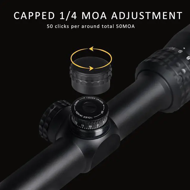 Alt view image 6 of 7 - Rifle Scope for Hunting and Shooting, 3-9x40/3-9x50/4-12x44/1-4x24 Standard Crosshair/Fiber Illuminated Reticle, SFP Riflescope Durable, Dust-Proof, Shockproof,Waterproof, Fogproof