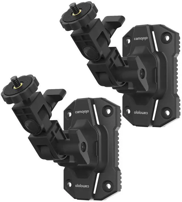 Main image of Trail Cameras Mounting Bracket with 1/4" -20 Threaded Insert 360°Rotating Adjustable Holder for Outdoor Hunting Gear Accessory, Game Camera Holder Monitor Stand Hunting Camera Kit (2 Pack)