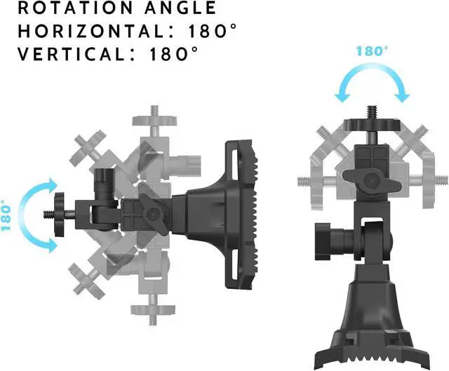 Alt view image 3 of 6 - Trail Cameras Mounting Bracket with 1/4" -20 Threaded Insert 360°Rotating Adjustable Holder for Outdoor Hunting Gear Accessory, Game Camera Holder Monitor Stand Hunting Camera Kit (2 Pack)