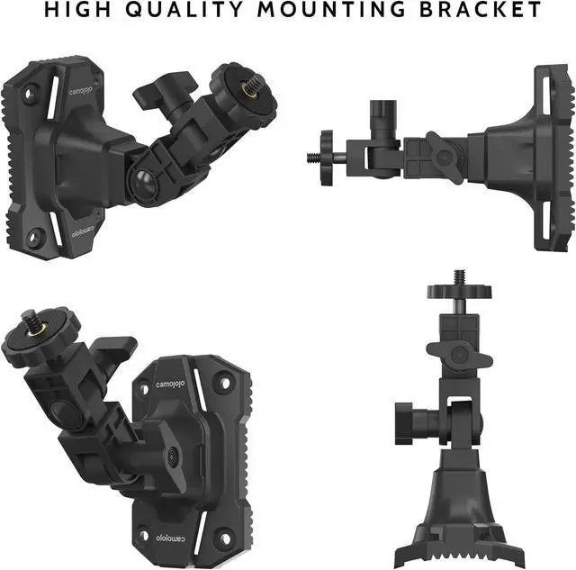 Alt view image 2 of 6 - Trail Cameras Mounting Bracket with 1/4" -20 Threaded Insert 360°Rotating Adjustable Holder for Outdoor Hunting Gear Accessory, Game Camera Holder Monitor Stand Hunting Camera Kit (2 Pack)