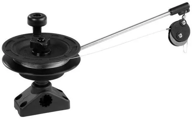 Main image of #1073DP Laketroller Manual Downrigger, Post Mount, Display Packed BLACK, Small | Adjustable, 360 Degrees of Rotation, Durable Construction