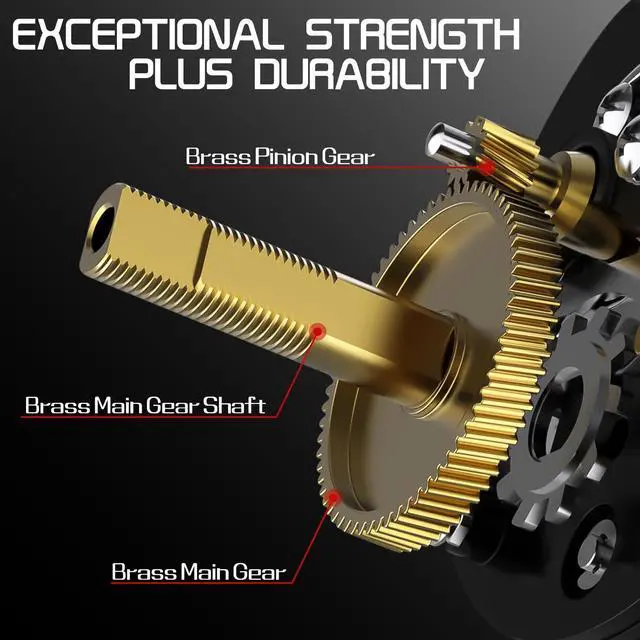 Alt view image 4 of 7 - Conventional Reel and Fishing Rod Combo Medium Heavy Fiberglass Rod, Heavy Duty Catfish Trolling Reel Combo for Catfish Salmon and Steelhead 6/7ft