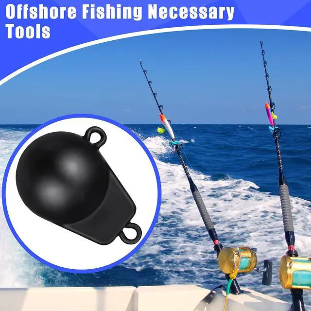 Alt view image 5 of 6 - Downrigger Weight Coated Ball Fishing Downriggers Sinker for Downriggers, Black