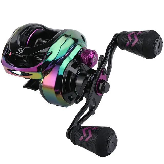 Alt view image 2 of 7 - Baitcasting Reels - Colorful Fishing Reel, 8.0:1/7.3:1 Gear Ratios, 9+1 BB, Magnetic Braking System
