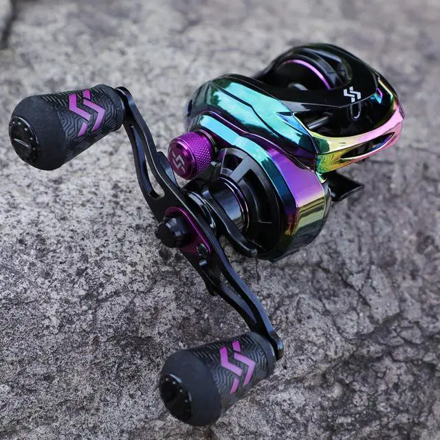 Alt view image 6 of 7 - Baitcasting Reels - Colorful Fishing Reel, 8.0:1/7.3:1 Gear Ratios, 9+1 BB, Magnetic Braking System