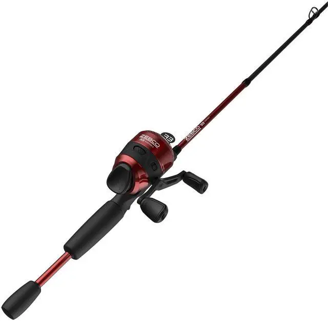 Main image of 33 Custom-Z Spincast Reel and 2-Piece Fishing Rod Combo, 6-Foot Fiberglass Rod with Split-Grip EVA Handle, Quickset Anti-Reverse Fishing Reel with Bite Alert