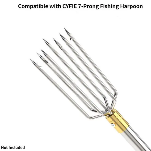 Alt view image 7 of 7 - Retractable Fishing Gaff, 4.8/6.6/7.8/9.4/16.4ft Telescopic Fishing Gaff with 8mm Screw, Capable for Fish Gig Spear Harpoon Hook, Ice and Saltwater Fishing Gaff Pole for Hunting Fish Frog Mole
