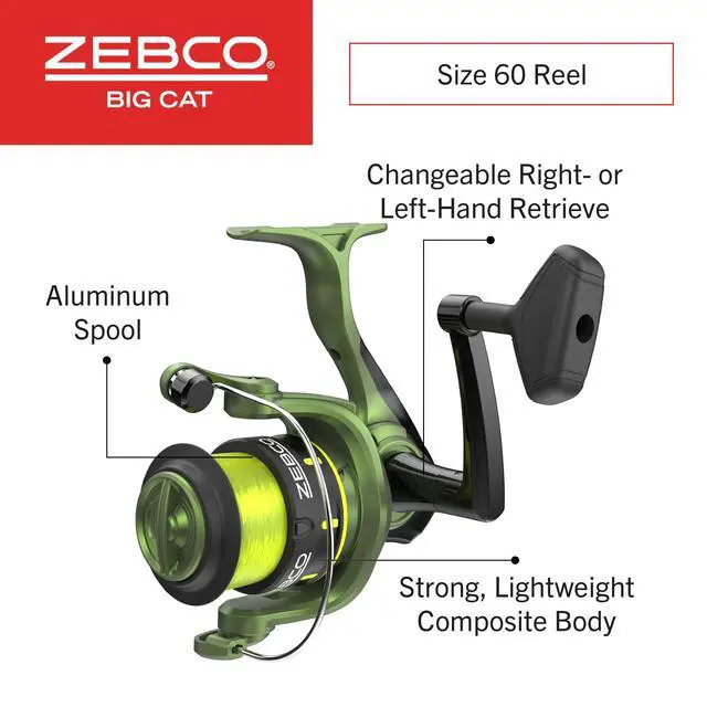 Alt view image 3 of 7 - Big Cat Spinning Reel and Fishing Rod Combo