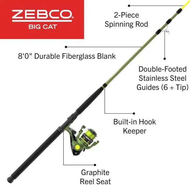 Alt view image 2 of 7 - Big Cat Spinning Reel and Fishing Rod Combo