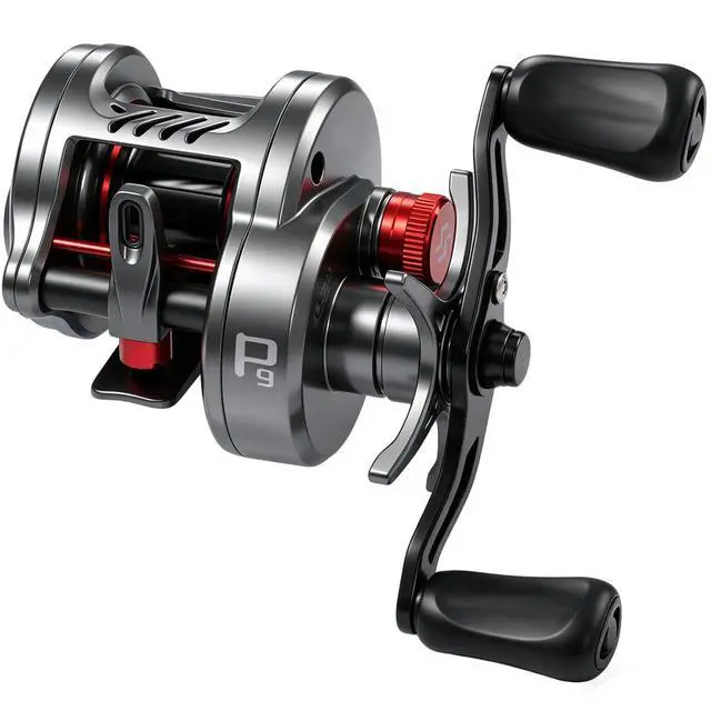 Alt view image 2 of 7 - Round Baitcasting Reel, Digital Control Braking with Real-Time Acoustic Feedback, 7.2:1 Gear Ratio DC Reel for Bass, Catfish and Salmon, Ideal Fishing Reels for Beginners