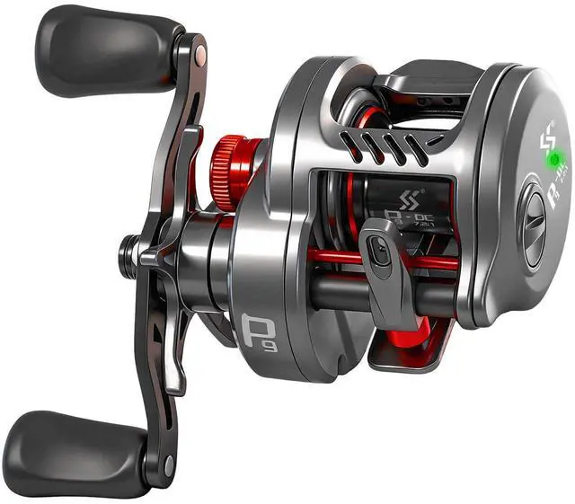 Main image of Round Baitcasting Reel, Digital Control Braking with Real-Time Acoustic Feedback, 7.2:1 Gear Ratio DC Reel for Bass, Catfish and Salmon, Ideal Fishing Reels for Beginners