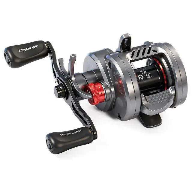 Alt view image 2 of 7 - Round Baitcasting Reel, Digital Control Braking with Real-Time Acoustic Feedback, 7.2:1 Gear Ratio DC Reel for Bass, Catfish and Salmon, Ideal Fishing Reels for Beginners
