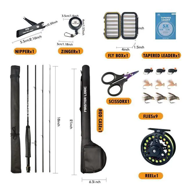Alt view image 2 of 7 - Stealth Fly Fishing Rod Combo Starter Kit