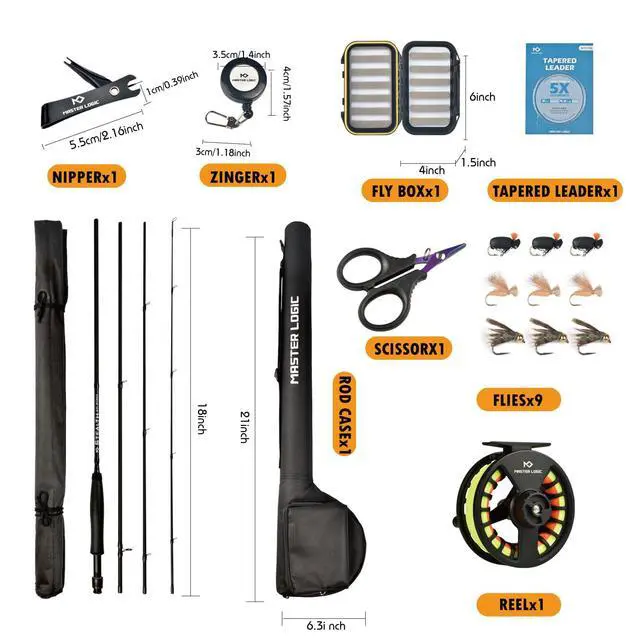 Alt view image 2 of 7 - Stealth Fly Fishing Rod Combo Starter Kit