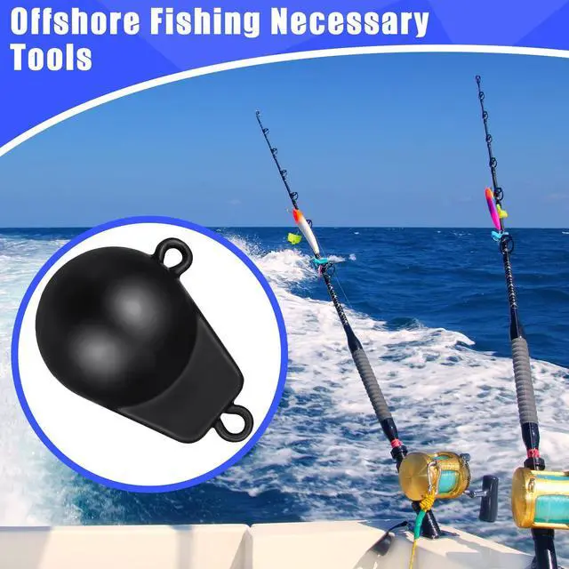 Alt view image 5 of 6 - Downrigger Weight Coated Ball Fishing Downriggers Sinker for Downriggers, Black