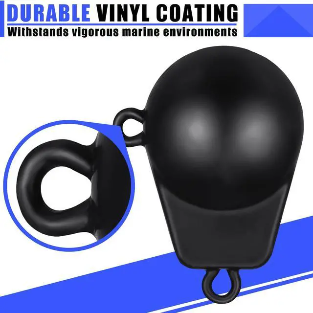 Alt view image 4 of 6 - Downrigger Weight Coated Ball Fishing Downriggers Sinker for Downriggers, Black