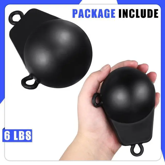 Alt view image 2 of 6 - Downrigger Weight Coated Ball Fishing Downriggers Sinker for Downriggers, Black