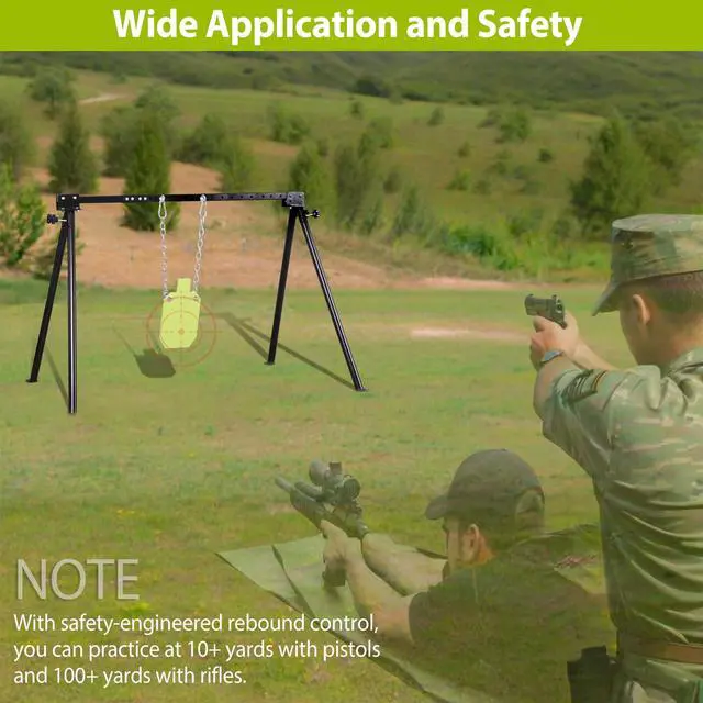 Alt view image 7 of 7 - AR500 Steel Shooting Targets, Laser-Cut Metal Targets with High-Visibility Glow Neon Color for Reactive Range Shooting