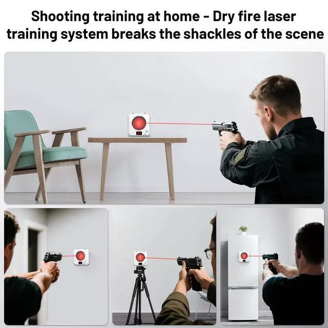 Alt view image 4 of 7 - Laser Target 9MM Laser Training Cartridge for Dry Fire Training System | in 5 Difficulty Levels,Dry Fire Practice,Electronic Target,Shooting Training