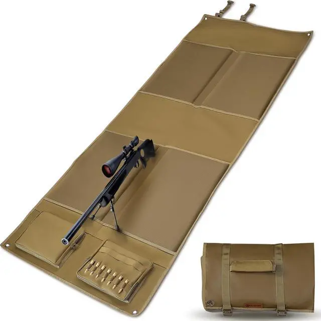Main image of Shooting Mat with Elbow Wings, Extra Large Hunting Shooting Mats Prone Padded Roll Up Portable Waterproof Hunting Mats Non-Slip Durable Shooting Rest for Shooters Range Rifle