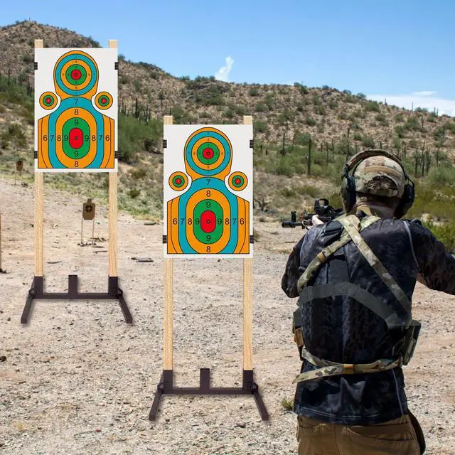 Alt view image 6 of 6 - Adjustable Target Stand Base for Paper Shooting Targets