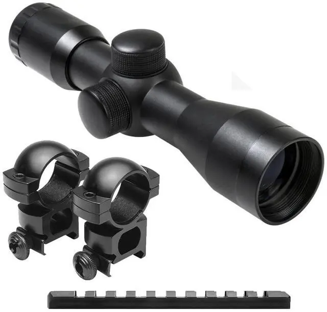 Main image of Ruger 10/22 Black (Blued) 4x30 Rifle Scope w/ Free Mount & Rings