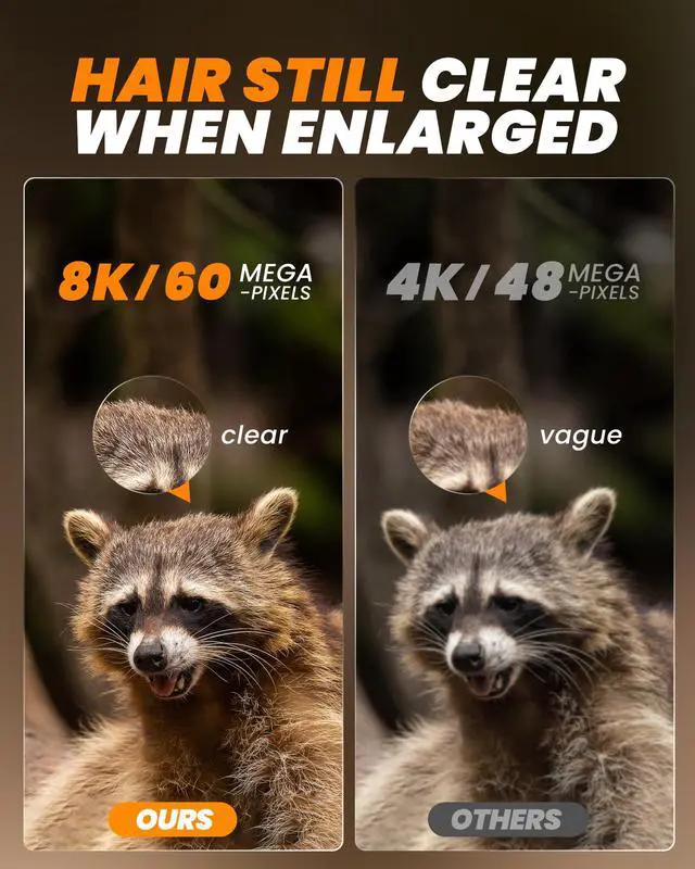 Alt view image 2 of 7 - 2Pack Trail Camera WiFi 60MP/8k Game Camera with No Glow Night Vision Waterproof,0.05s Trigger Motion Activated Hunting Camera for Outdoor Wildlife Deer Scouting,Monitoring Home Security