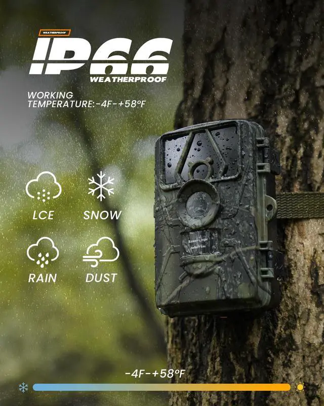 Alt view image 7 of 7 - 2Pack Trail Camera WiFi 60MP/8k Game Camera with No Glow Night Vision Waterproof,0.05s Trigger Motion Activated Hunting Camera for Outdoor Wildlife Deer Scouting,Monitoring Home Security