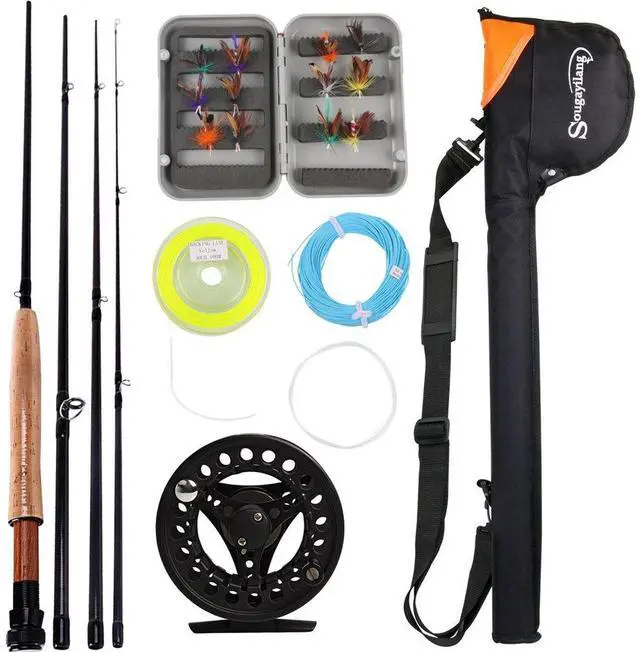 Main image of Saltwater Freshwater Fly Fishing Rod with Reel Combo Kit