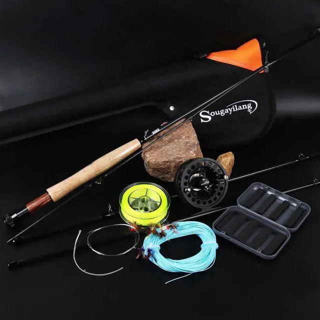 Alt view image 5 of 7 - Saltwater Freshwater Fly Fishing Rod with Reel Combo Kit