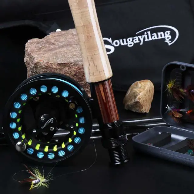 Alt view image 7 of 7 - Saltwater Freshwater Fly Fishing Rod with Reel Combo Kit
