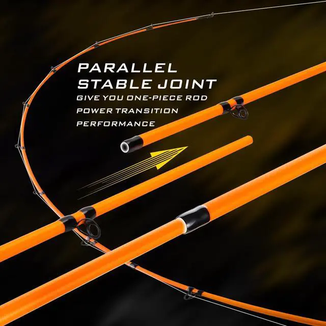 Alt view image 4 of 7 - Baitcaster Combo IM7 Graphite M/MH 2-Piece Travel Rod, 6.3:1 High-Speed Reel,18LB Drag for Bass, Catfish, Trout, Panfish