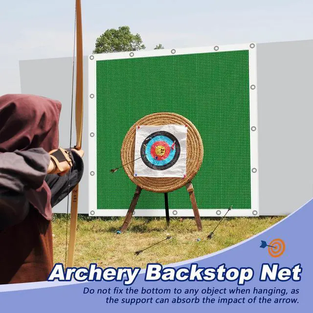 Alt view image 2 of 6 - Archery Backstop Arrow Netting Backstop Target Block Heavy Duty Reinforced Archery Back Stop Reinforced Nets Accessories for Bow Backyard