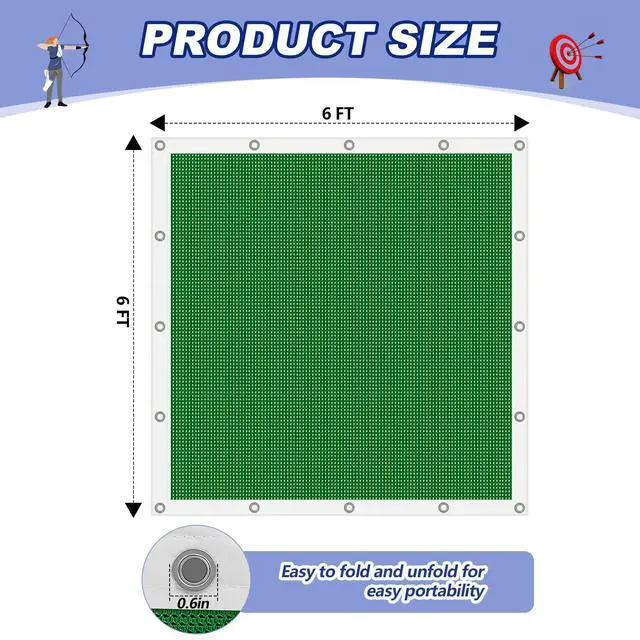 Alt view image 3 of 6 - Archery Backstop Arrow Netting Backstop Target Block Heavy Duty Reinforced Archery Back Stop Reinforced Nets Accessories for Bow Backyard