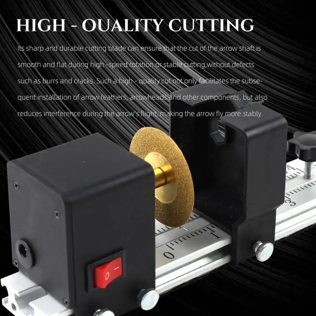 Alt view image 3 of 6 - Electric Arrow Saw Adjustable Arrow Cutter Length Precision Arrow Cutter Carbon Arrow Kit, No Installation Required, Ready To Use Professional Arrow Saw Upon Receipt