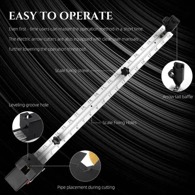 Alt view image 5 of 6 - Electric Arrow Saw Adjustable Arrow Cutter Length Precision Arrow Cutter Carbon Arrow Kit, No Installation Required, Ready To Use Professional Arrow Saw Upon Receipt