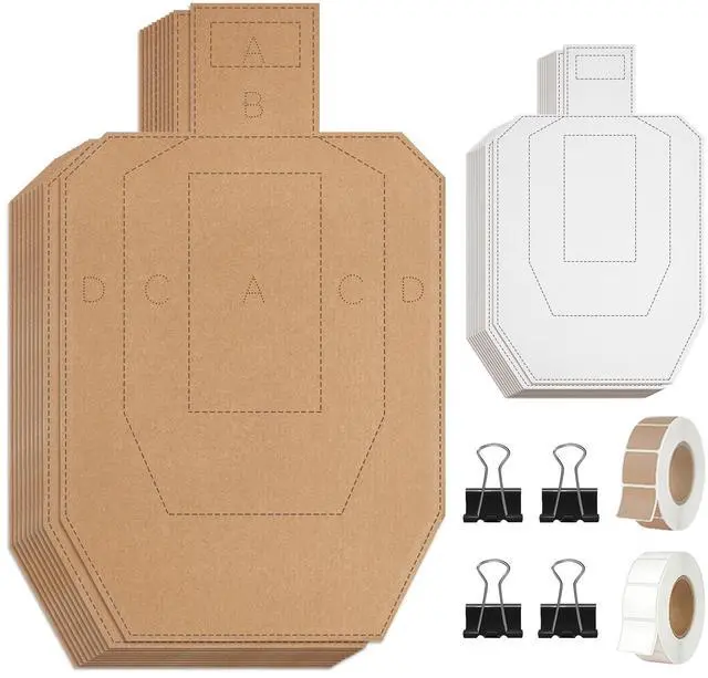 Main image of 30PCS Thicken Cardboard Shooting Targets with 2000Pcs Target Pasters-30 * 18 inch Official USPSA/IPSC Cardboard Targets,Shooting Range Practice Tactical Target,IPDA Shooting Targetswith 4 Clips