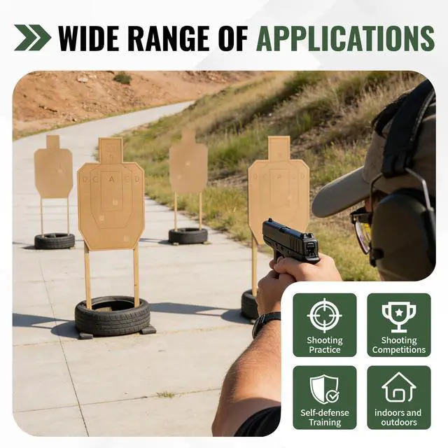 Alt view image 4 of 7 - 30PCS Thicken Cardboard Shooting Targets with 2000Pcs Target Pasters-30 * 18 inch Official USPSA/IPSC Cardboard Targets,Shooting Range Practice Tactical Target,IPDA Shooting Targetswith 4 Clips