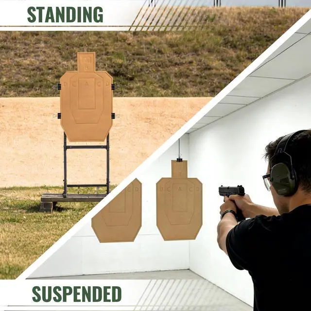 Alt view image 6 of 7 - 30PCS Thicken Cardboard Shooting Targets with 2000Pcs Target Pasters-30 * 18 inch Official USPSA/IPSC Cardboard Targets,Shooting Range Practice Tactical Target,IPDA Shooting Targetswith 4 Clips