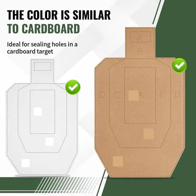 Alt view image 7 of 7 - 30PCS Thicken Cardboard Shooting Targets with 2000Pcs Target Pasters-30 * 18 inch Official USPSA/IPSC Cardboard Targets,Shooting Range Practice Tactical Target,IPDA Shooting Targetswith 4 Clips