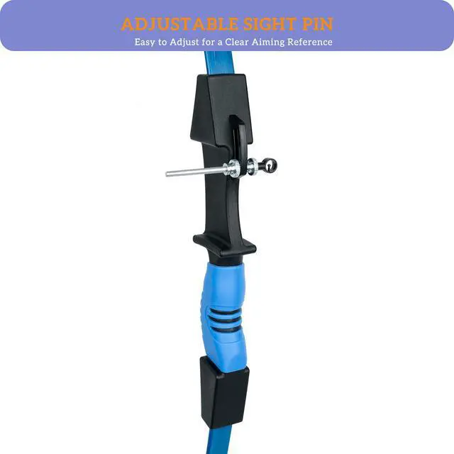 Alt view image 6 of 7 - 40" Youth Bow and Arrow Set for Kids 8-12 & Teens - Ambidextrous Recurve Archery Gear with Safety Arrows - Toys for Ages 8-13, Backyard Games Gift for Beginner Archers