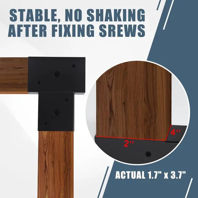 Alt view image 6 of 7 - 2x4 Target Stand Brackets Set for Shooting & Archery Ranges | Heavy-Duty Steel Y & T Connectors with 12 Hanger Hooks, Modular Shooting Target Hanger for AR500 Steel Targets
