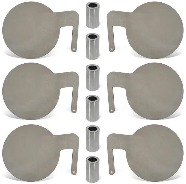 Main image of 6 Pcs AR500 3/8'' Thick Steel Dueling Tree Targets, 6'' Swing Paddles DIY Shooting Target with Tubes
